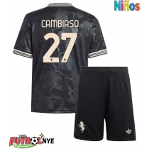 Camiseta Juventus Andrea Cambiaso #27 Tercera Equipación para niños 2025-26 manga corta (+ pantalones cortos)